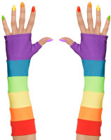 Rainbow arm warmers