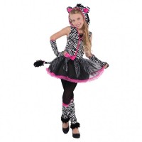Vista previa: Disfraz de cebra bailarina dulce para niña