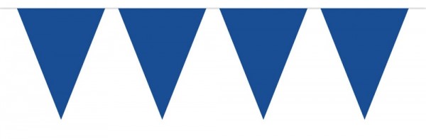 Cadena de banderines clásica azul 3m