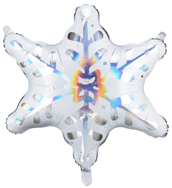 Holographic snowflake foil balloon 64x66cm