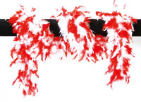 Rot-weiße Federboa 180cm