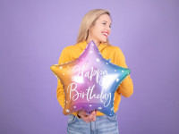 Anteprima: Palloncino foil Compleanno Arcobaleno 40 cm