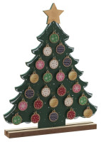 Vista previa: Calendario de adviento de árbol de Navidad de madera