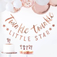Twinkle little star garland rose gold 2 parts