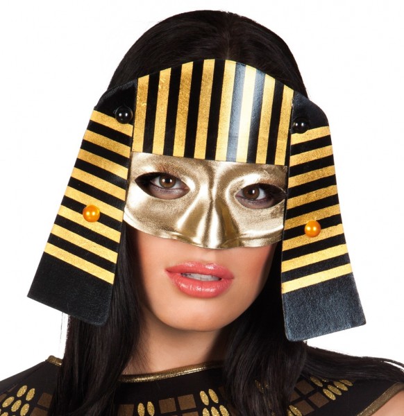 Schwarz-Goldene Pharaonin Halbmaske