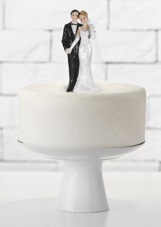 Figurine de gâteau mariée et le marié Romance 11cm