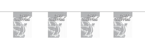 Just Married pennant chain pigeon 4m