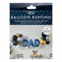 Oversigt: Ballonguirlande DAD luksusblå