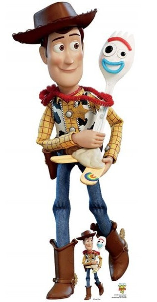 Toy Story 4 - Stojak tekturowy Woody & Forky 1,64 m