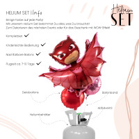 Vorschau: PJ Masks Owlette Ballonbouquet-Set mit Heliumbehälter