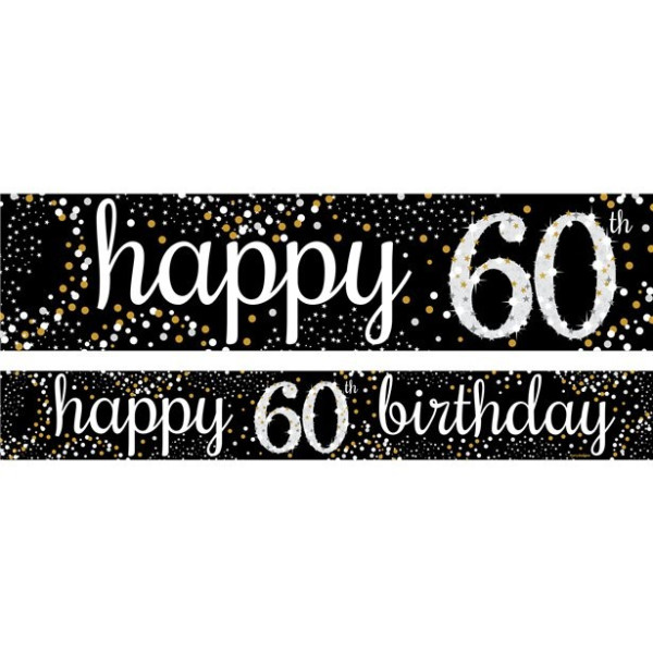 3 bannere 60 års fødselsdag 1m