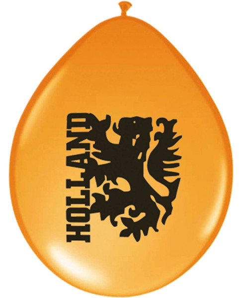 8 ballons avec emblème des Pays-Bas 23cm