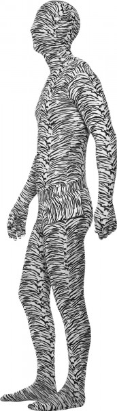 Zebramønster morphsuit hel kropsdragt 3