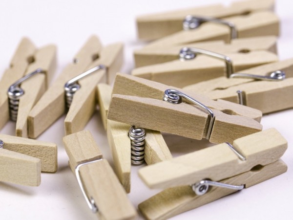 10 kleine natuurlijke houten clips van 3,5 cm 2