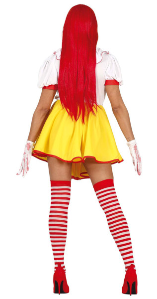 Déguisement femme clown burger d'horreur