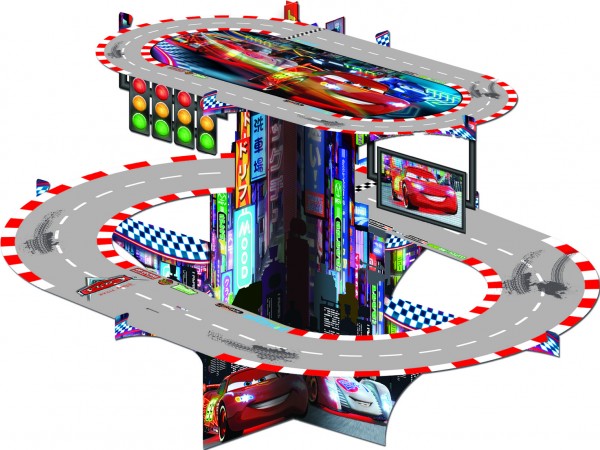 Présentoir à cupcakes Cars Neon City 3D