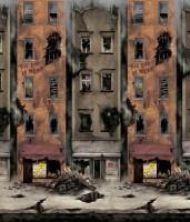 Vorschau: 2 Zombie Town Szenerie Wandbilder