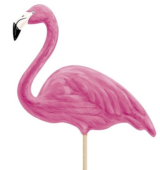 6 kagedekorationer flamingoer Kohakai 15 til 23,5 cm