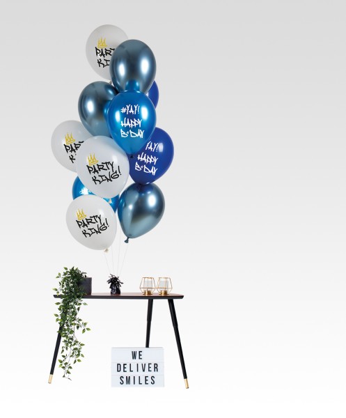 Ballons Party King 33cm - 12 Stück