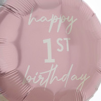 Oversigt: Min første års folieballon pink