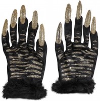Preview: Glittering tiger claw gloves