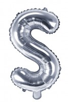 Ballon lettre S argent 35 cm