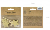 Voorvertoning: 6 Star Shimmer Cupcake Toppers 11,5 cm