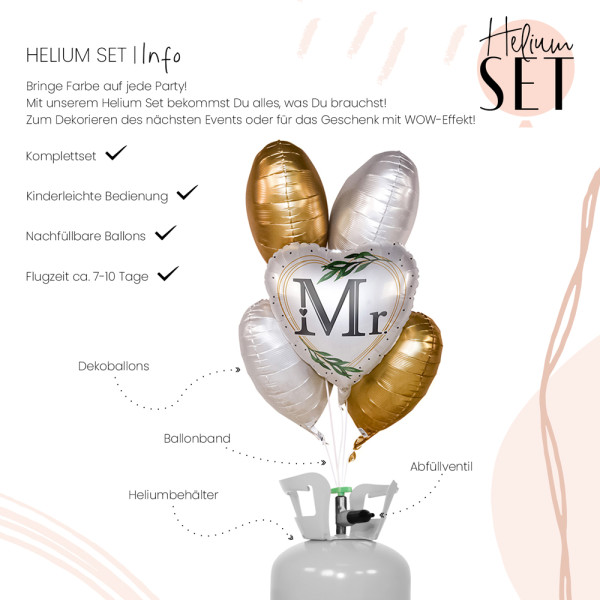 Mr. Ballonbouquet-Set mit Heliumbehälter 3