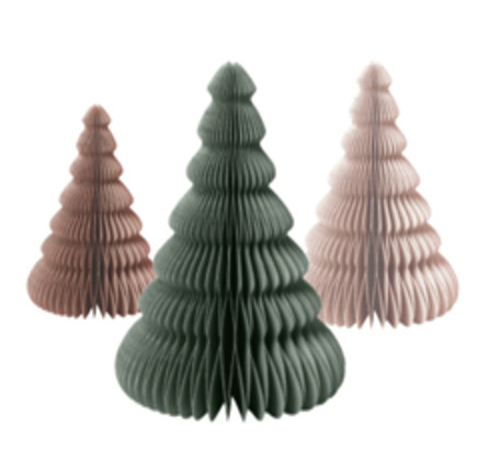 3 honeycomb fir trees - sensual Christmas splendour