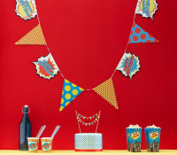 Vorschau: Happy Birthday Pop Art Wimpelkette