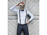 Vorschau: Totenkopf Maske Pappe mit Band
