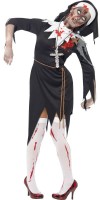 Oversigt: Blodig zombie nonne kostume