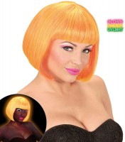 Förhandsgranskning: Orange neon bob peruk