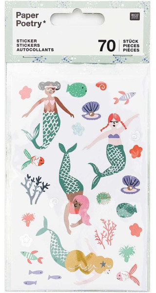 70 Sticker - Fröhliche Meerjungfrauen 2