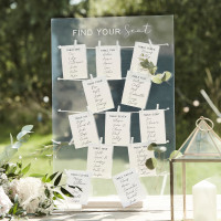 Find your seat table plan display