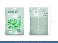 100 Eco Pastell Ballons mintgrün 26cm