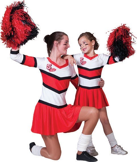 Carly Cheerleader Kleid In Rot Und Weiß 3
