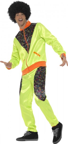 Wytrawiony garnitur do biegania dla mężczyzn w kolorze neonowożółtym 3