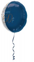 Vorschau: Elegant Blue 50th Birthday Folienballon 45cm