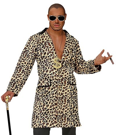 Leopard frakke fra 80'erne til mænd