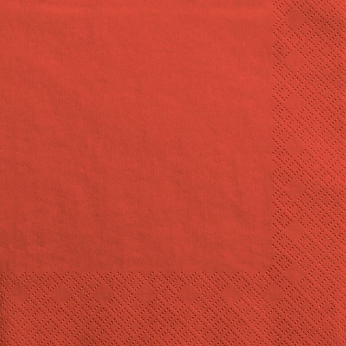 20 serviettes rouges 33 cm