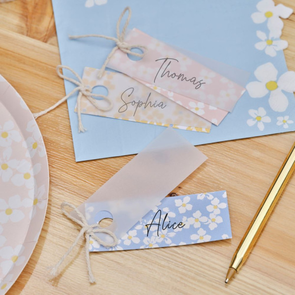10 colorful summer meadow place cards