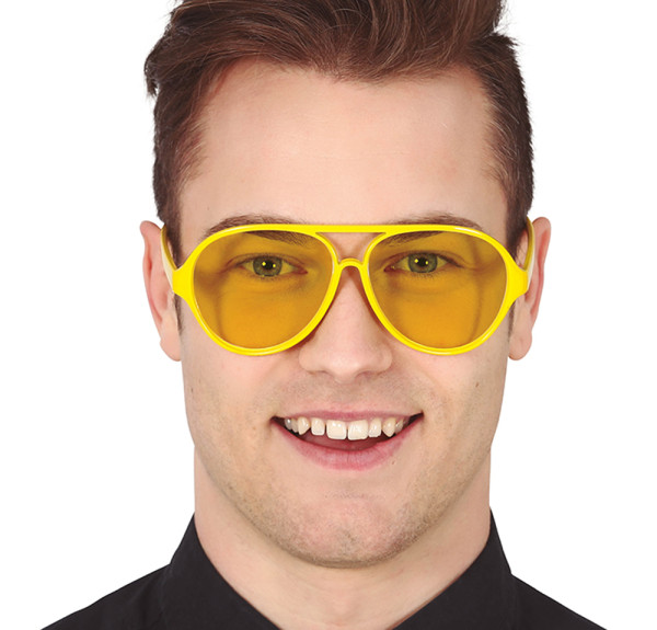 Piloten Partybrille gelb