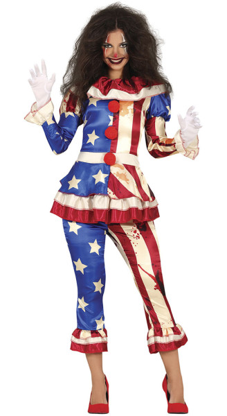 Kostium klauna amerykańskiego z horroru dla kobiet