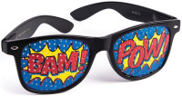 Komiksowe okulary przeciwsłoneczne w stylu pop-art