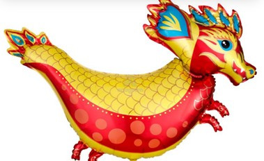 Fiery dragon foil balloon 96.5cm