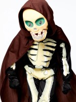 Vorschau: Crazy Grim Reaper Skelett Kostüm für Kinder