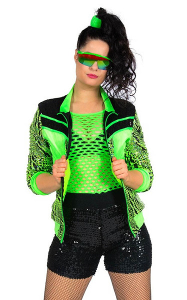 Flashy neon green training jacket for women