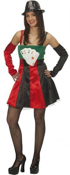 Poker Lady Kostüm Für Damen
