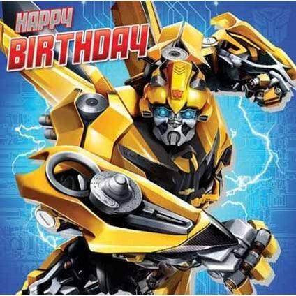 Tarjeta de cumpleaños Transformers - El último caballero